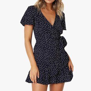 Short Sleeve, V Neck, Wrap Dress - XXL - NWOT